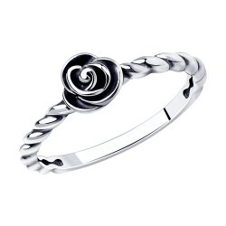Кольцо из чернёного серебра (Арт.95010079)