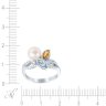 Кольцо из белого золота с бриллиантом и жемчугом (Арт.jl5014r_mc_wy_wg)