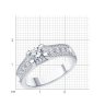 Кольцо из белого золота с бриллиантами (Арт.1012438-3)