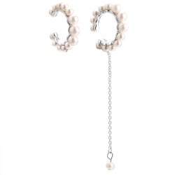 Серьги из серебра с жемчугом (Арт.pi-e05598-x-w-pn-x-ps)