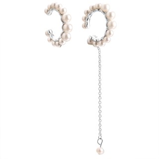 Серьги серебряные с жемчугом «Nautilus Grace» Fresh Jewelry (арт.PI-E05598-X-W-PN-X-PS)