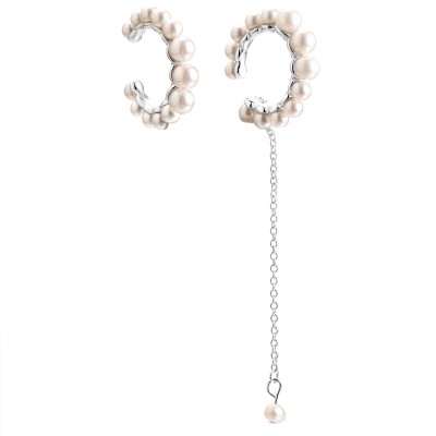 Серьги серебряные с жемчугом «Nautilus Grace» Fresh Jewelry (арт.PI-E05598-X-W-PN-X-PS)