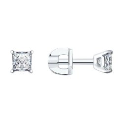 Серьги из белого золота с бриллиантами (Арт.1022234-3)
