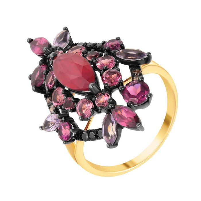 Кольцо из золота с бриллиантом и рубином (Арт.r28027_ko_db_dn_ro_mc_ph)