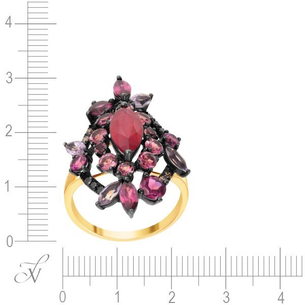 Кольцо из золота с бриллиантом и рубином (Арт.r28027_ko_db_dn_ro_mc_ph)