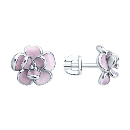 Серьги из серебра с эмалью (Арт.94027296)