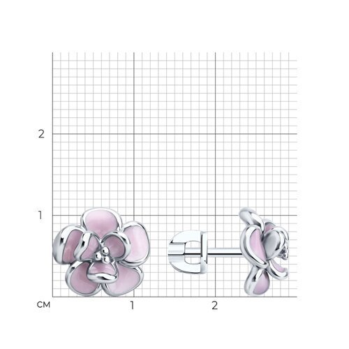 Серьги из серебра с эмалью (Арт.94027296)