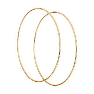 Серьги из золочёного серебра «Золотые круги» Соколов (арт.93-124-01399-1)