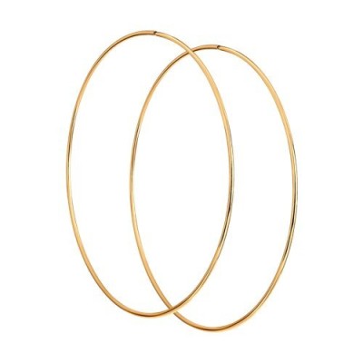 Серьги из золочёного серебра «Золотые круги» Соколов (арт.93-124-01399-1)