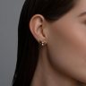 Серьги из золота с изумрудами, бриллиантами и эмалью (Арт.3020653)