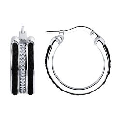 Серьги из серебра с фианитами (Арт.94-120-01814-1)