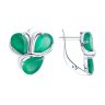 Серьги из серебра с агатами (Арт.94-320-00439-1)