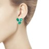 Серьги из серебра с агатами (Арт.94-320-00439-1)