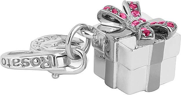 Серебряный шарм-подвеска Rosato «Подарок с розовыми кристаллами» (арт. SE022)