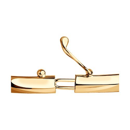 Браслет жёсткий из золочёного серебра с фианитами (Арт.93050050)