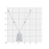 Колье из серебра с фианитами «Медвежонок сияния» Соколов (арт.9407)