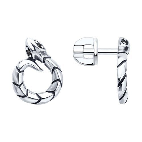 Серьги из серебра с фианитами (Арт.95-122-02292-1)