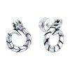 Серьги из серебра с фианитами «Змеиный Оберег» Соколов (арт.95-122-02292-1)