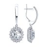 Серьги из серебра с фианитами (Арт.94-121-00646-1)