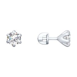 Серьги из серебра с фианитами (Арт.94-122-01651-1)