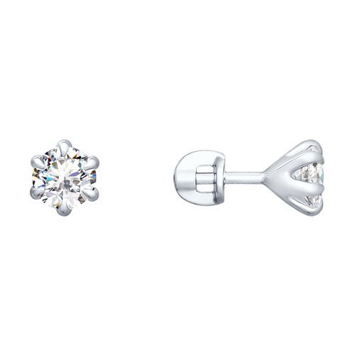 Серьги из серебра с фианитами (Арт.94-122-01651-1)