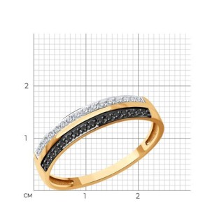 Кольцо из золота с бриллиантами «Контраст сияния» SOKOLOV (арт.51-210-01921-2)