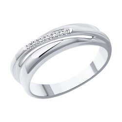 Кольцо из серебра с бриллиантами (Арт.94-210-01746-1)