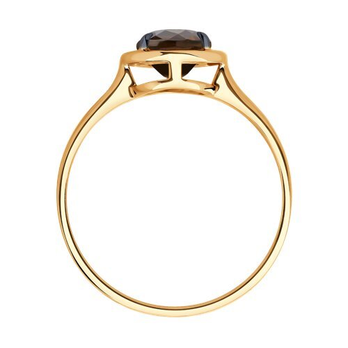 Кольцо золотое с раухтопазом «Туманное Сияние» SOKOLOV (арт.51-310-01927-5)