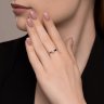 Кольцо из белого золота с бриллиантом (Арт.1012644-3)