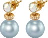 Серьги серебряные с жемчугом и куб. цирконием «Pearl Kiss 27G» Rivoli (арт.ABS-3-10-27-G)