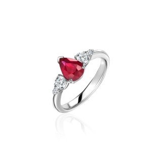 Кольцо с бриллиантами и рубином «Symphony Heart» Estet (арт.01К6213856-3)