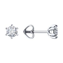 Серьги из белого золота с бриллиантами (Арт.52-222-01856-1)