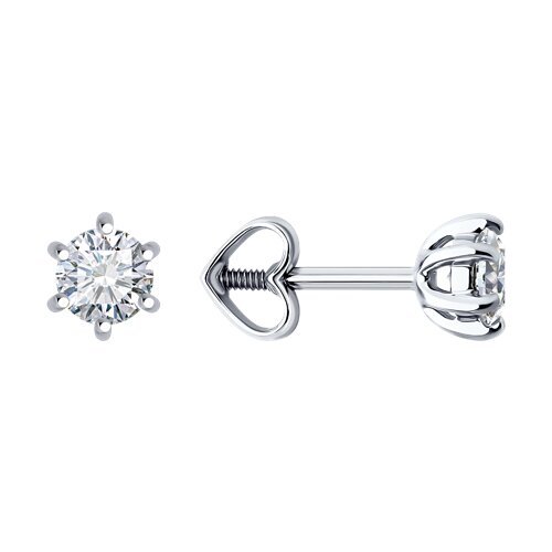Серьги из белого золота с бриллиантами (Арт.52-222-01856-1)