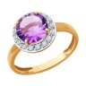 Кольцо золотое пробы 585 с аметистом (Арт.716409) Кольцо золотое пробы 585 с аметистом (Арт.716409)