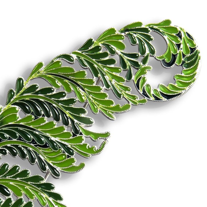 Брошь из серебра Т.Полякова "Папоротник" (Арт.41469)