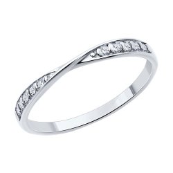 Кольцо из серебра с фианитами (Арт.94013882)