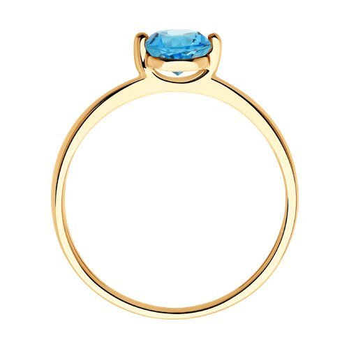 Кольцо золотое пробы 585 с топазом (Арт.719023)