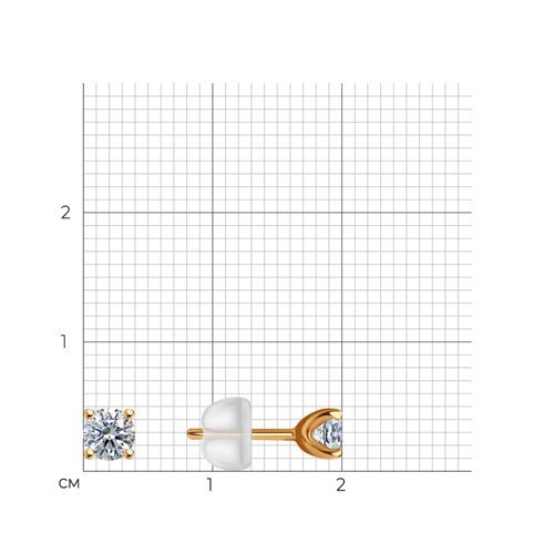 Серьги из золота с фианитами (Арт.0200103)