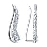 Серьги из серебра с фианитами (Арт.94021849)