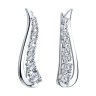 Серьги из серебра с фианитами (Арт.94021849)
