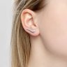 Серьги из серебра с фианитами (Арт.94021849)