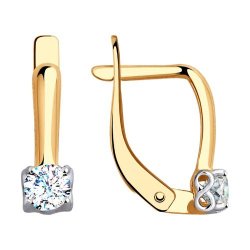 Серьги из золота с фианитами (Арт.027617)