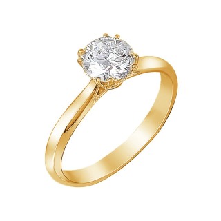 Кольцо с бриллиантом «Elegance Shine» золото 750 Estet (арт.01К6411359)