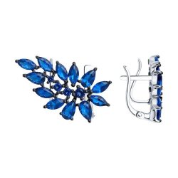 Серьги из серебра с фианитами (Арт.94026051)