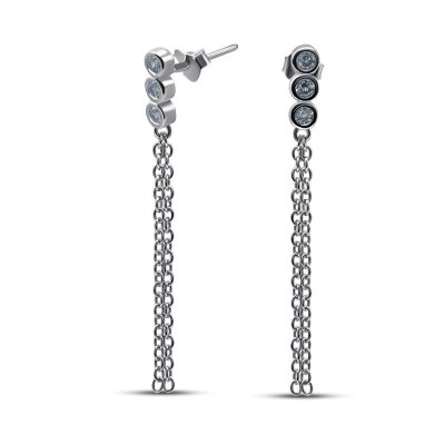 Серьги Серебряные крылья (Арт.022028404a_kubcirkonii)