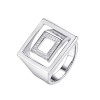 Кольцо с фианитами «Геометрия света» из серебра 925, Fresh Jewelry (арт.CZ-R03104-X-W-X-X-W)