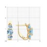 Серьги золотые пробы 585 с топазом (Арт.728170)