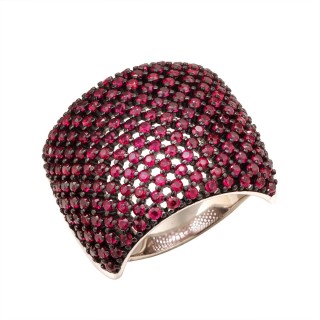 Кольцо с корундом «Caviar Spark» серебро 925 Fresh Jewelry (арт.MP-R00598-X-WB-X-X-RC)