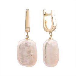 Серьги из серебра с жемчугом (Арт.pi-e450-17-x-l-pn-x-x)