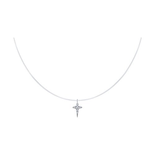 Колье из серебра с фианитами (Арт.94070521)